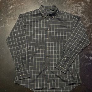 Mens L Arrow button down, charcoal gray